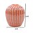 VASO CERAMICA ROSA LISTRADAS DECORATIVO 11CM - Imagem 2