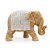 ESCULTURA DECORATIVA ELEFANTE RESINA ESTILO PALHA 19CM - Imagem 1