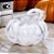 ESCULTURA DECORATIVA ABOBORA VIDRO TRANSPARENTE 16CM - Imagem 2