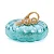 ESCULTURA DECORATIVA ABOBORA VIDRO TRANSPARENTE 21CM - Imagem 1