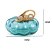 ESCULTURA DECORATIVA ABOBORA VIDRO AZUL E MARROM 13CM - Imagem 2