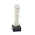 ESCULTURA DECORATIVA EM RESINA PEDRAS OFFWHITE/PRETO  33,5CM - Imagem 1