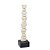 ESCULTURA DECORATIVA PEDRAS EM RESINA OFF WHITE/PRETO - 45CM - Imagem 1