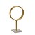 ESCULTURA DECORATIVA CIRCULO EM ALUMINIO BRANCO/DOURADO 38cm - Imagem 1