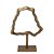 ESCULTURA DECORATIVA ABSTRATA EM ALUMINIO BRONZE - 39,5cm - Imagem 1