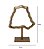ESCULTURA DECORATIVA ABSTRATA EM ALUMINIO BRONZE - 39,5cm - Imagem 3