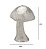 ESCULTURA COGUMELO DECORATIVO EM ALUMINIO PRATA - 20cm - Imagem 3