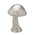 ESCULTURA COGUMELO DECORATIVO EM ALUMINIO PRATA - 20cm - Imagem 1