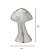 ESCULTURA COGUMELO DECORATIVO EM ALUMÍNIO PRATA - 16cm - Imagem 3