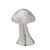 ESCULTURA COGUMELO DECORATIVO EM ALUMÍNIO PRATA - 16cm - Imagem 1