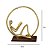 ESCULTURA DECOR HOMEM LENDO EM MADEIRA/METAL DOURADO/MADEIRA - Imagem 3