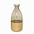 VASO GARRAFA DECORATIVO EM VIDRO AMBAR E DOURADO - 24CM - Imagem 1