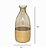 VASO GARRAFA DECORATIVO EM VIDRO AMBAR E DOURADO - 24CM - Imagem 3