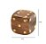 CAIXA DECORATIVA DADO EM MADEIRA DOURADO E MARROM - 15CM - Imagem 4
