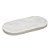 BANDEJA DECORATIVA EM MARMORE BRANCO E CINZA - 29,5CM - Imagem 1