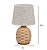 ABAJUR 110V 220V E27 EM CERAMICA CREME E MARROM - 35,5cm - Imagem 3