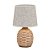 ABAJUR 110V 220V E27 EM CERAMICA CREME E MARROM - 35,5cm - Imagem 1