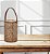 LANTERNA DECORATIVA EM METAL E COURINO  DOURADO/MARROM 30cm - Imagem 2