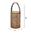 LANTERNA DECORATIVA EM METAL E SISAL DOURADO E MARROM 20cm - Imagem 3