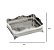 BANDEJA DECORATIVA RETANGULAR EM METAL NA COR PRATA 33x10cm - Imagem 3