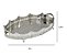 BANDEJA DECORATIVA OVAL EM METAL NA COR PRATA 61x11,5cm - Imagem 3