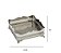 BANDEJA QUADRADA DECORATIVA EM METAL NA COR PRATA 9x24,5cm - Imagem 3