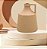 VASO DECORATIVO C/ALÇA EM CERAMICA NA COR BEGE - 21CM - Imagem 2