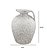 VASO JARRO DECORATIVO EM RESINA BRANCO E CINZA - 20,5cm - Imagem 3