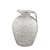VASO JARRO DECORATIVO EM RESINA BRANCO E CINZA - 20,5cm - Imagem 1
