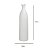 VASO GARRAFA RISCATO DECORATIVO EM CERAMICA BRANCO - 40,5cm - Imagem 3