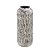 VASO DECORATIVO TEXTURAS EM ALUMINIO NA COR PRATA - 37cm - Imagem 1