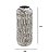 VASO DECORATIVO TEXTURAS EM ALUMINIO NA COR PRATA - 37cm - Imagem 3