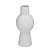 VASO DECORATIVO EM CERAMICA RISCATO NA COR BRANCO - 31cm - Imagem 1
