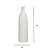 VASO GARRAFA DECORATIVO RISCATO EM CERAMICA BRANCO - 26CM - Imagem 3
