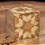 CAIXA PORTA JOIA  DECORATIVA EM MADEIRA BEGE/MARROM 17X17CM - Imagem 3