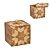 CAIXA PORTA JOIA  DECORATIVA EM MADEIRA BEGE/MARROM 17X17CM - Imagem 2