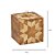 CAIXA PORTA JOIA  DECORATIVA EM MADEIRA BEGE/MARROM 17X17CM - Imagem 4