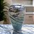 VASO DECORATIVO EM VIDRO BRANCO E CINZA E VERDE 31cm - Imagem 2
