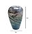 VASO DECORATIVO EM VIDRO BRANCO E CINZA E VERDE 31cm - Imagem 3