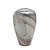 VASO DECORATIVO EM VIDRO BRANCO E CINZA E DOURADO 31cm - Imagem 1