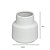 VASO DECORATIVO EM CERAMICA NA COR BRANCO - 16CM - Imagem 3