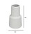 VASO DECORATIVO RISCATO EM CERAMICA NA COR BRANCO - 23cm - Imagem 2