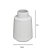 VASO DECORATIVO RISCATO EM CERAMICA NA COR BRANCO - 18cm - Imagem 3