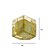 ESCULTURA DECORATIVA CUBO EM VIDRO AMBAR/TRANSPARENTE - 8CM - Imagem 3