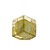 ESCULTURA DECORATIVA CUBO EM VIDRO AMBAR/TRANSPARENTE - 8CM - Imagem 1