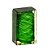 ESCULTURA DECOR BLOCO EM VIDRO VERDE E TRANSPARENTE 16cm - Imagem 1