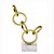 ESCULTURA DECORATIVA EM METAL BRANCO E DOURADO 30,5cm - Imagem 1