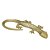 ESCULTURA LAGARTIXA DECORATIVA EM METAL DOURADO 39,5CM - Imagem 1