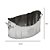 CENTRO DE MESA DECORATIVO EM METAL NA COR PRATA 15x32,5cm - Imagem 3