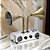 ESCULTURA GRAMOFONE DECOR EM VIDRO DOURADO E TRANSPARENTE - Imagem 2